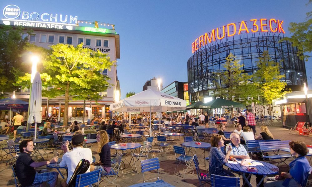 Das Bermudadreieck in Bochum am Abend, 23.08.2016. +++ Foto: Lutz Leitmann / Stadt Bochum, Referat für Kommunikation